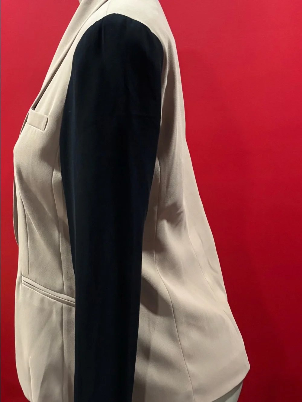 Forever 21 Blush and Black Two-Tone Open Blazer